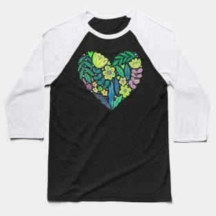 Botanical Heart Juicy Baseball T-Shirt